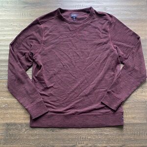 Good Man Crewneck Thermal Pullover Mens Sz XL Burgundy Long Sleeve